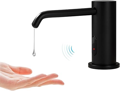 Dispensador automático de jabón sin contacto con capacidad de 33.8 fl oz, sensores infrarrojos, dispensador de jabón integrado para fregadero, baño,