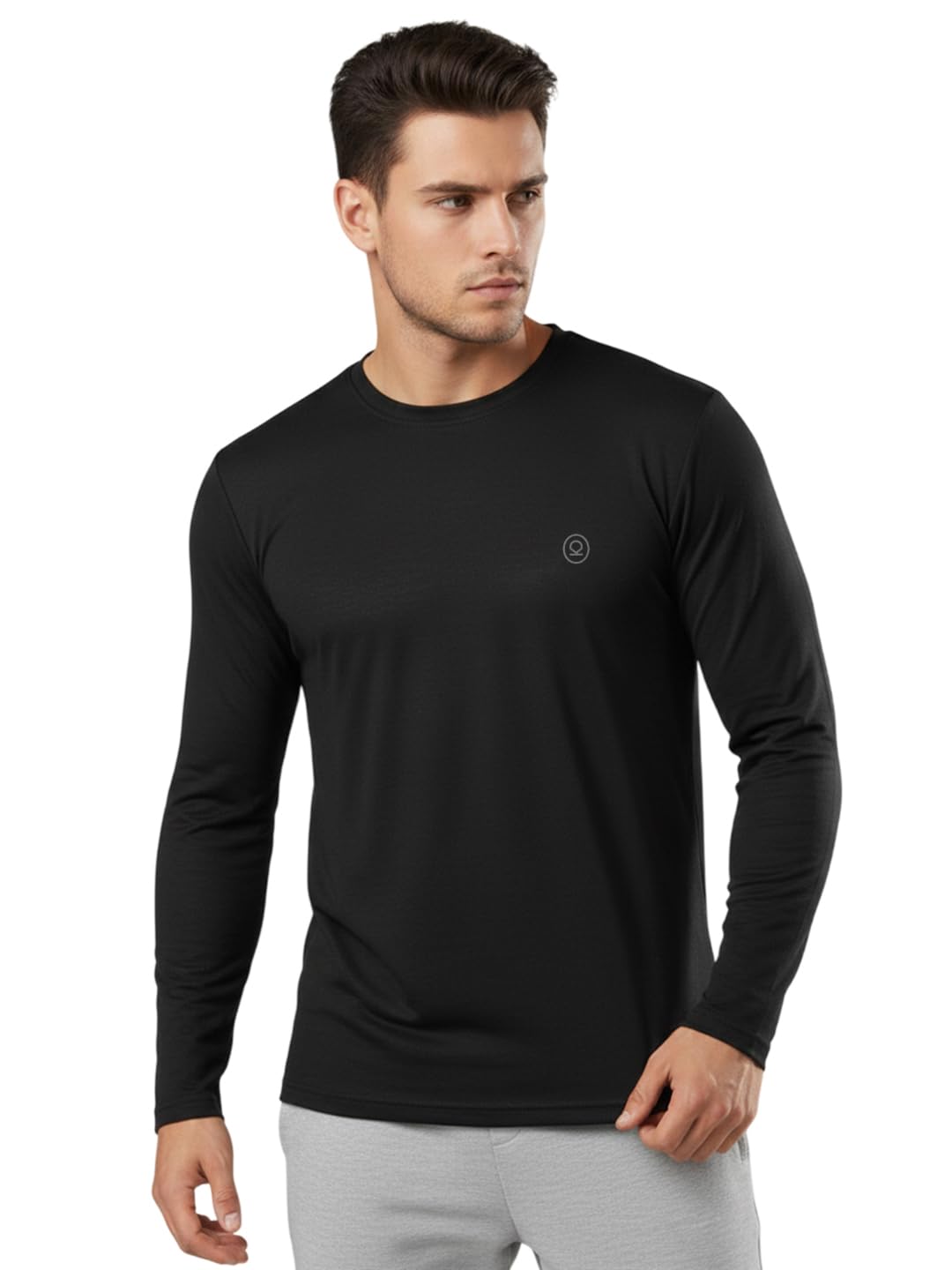 Men's Polyester Regular Fit Sports Gym Full Sleeves T-Shirt