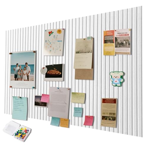 Tablón de anuncios personalizado de corcho grande de 40 x 60 cm, pared de corcho decorativa de fieltro autoadhesiva, pizarra de fotos plegable para paredes en la escuela, casa
