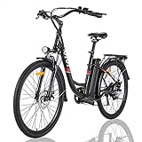 VIVI 26' Electric Cruiser Bike,350W Electric Bike/City Ebike with Removable 36V 8Ah Lithium-ion Battery,Shimano 7 Speed Commuter Electric Bicycles,20MPH & 50 Mile Range Adult Electric Bikes