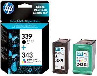 HP 339 343 black colour ink cartridge Deskjet / PSC/ Photosmart/ Officejet /Digital Copier printers - Easy Mail Packaging - Foil Inks