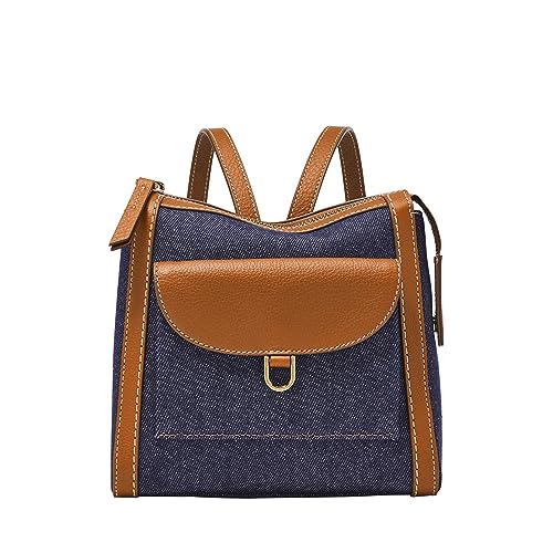 Fossil Bolsa feminina Parker de couro conversível para mulheres, Selim e jeans, Mini