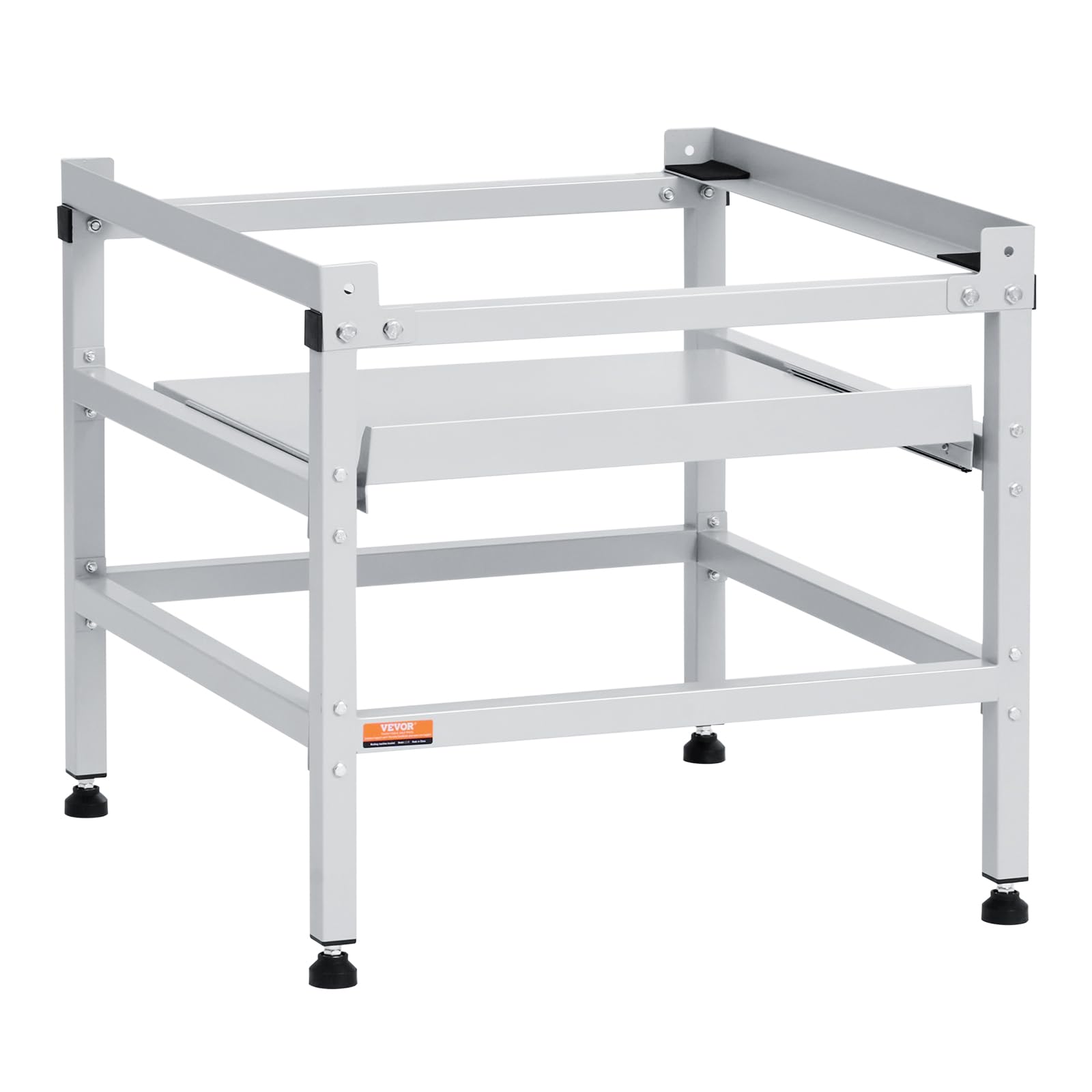 VEVOR Soporte para lavadora de 640 x 635 mm Pedestal para Lavadora de Acero al Carbono Capacidad de Carga de 136 kg Base de Pedestal para Lavadora y Secadora con Bandeja para Levantar Lavadoras