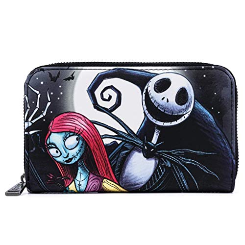 Loungefly x Disney Nightmare Before Christmas Jack and Sally Simply Meant to Be ZIp-Around Wallet