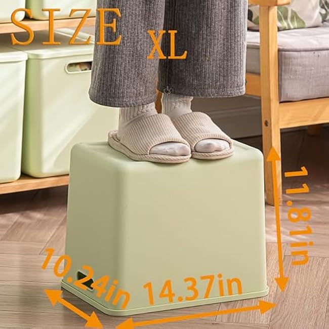 4 pack large plastic White storage bins Baskets, Toy Box Chest with Lids and Handle£¬Organizer Containers for Baby£¬Kids,snacks,Nursery£¬Shelves£¬Playroom, Bedroom£¬Office,Closet£¬home