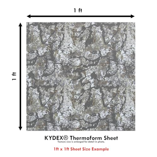 Image of KYDEX Thermoform Sheet - (P1 Texture) - (Infused Print) - (12in x 12in) - (Kryptek Obskura - Driftwood - Micro) - (1 Sheet) - (for Holster Making & Hobby) - (USA Made)