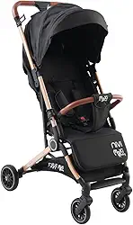Carrinho de Bebê Passeio Vira Berço NIVI Maxi Baby (Preto/Marrom)