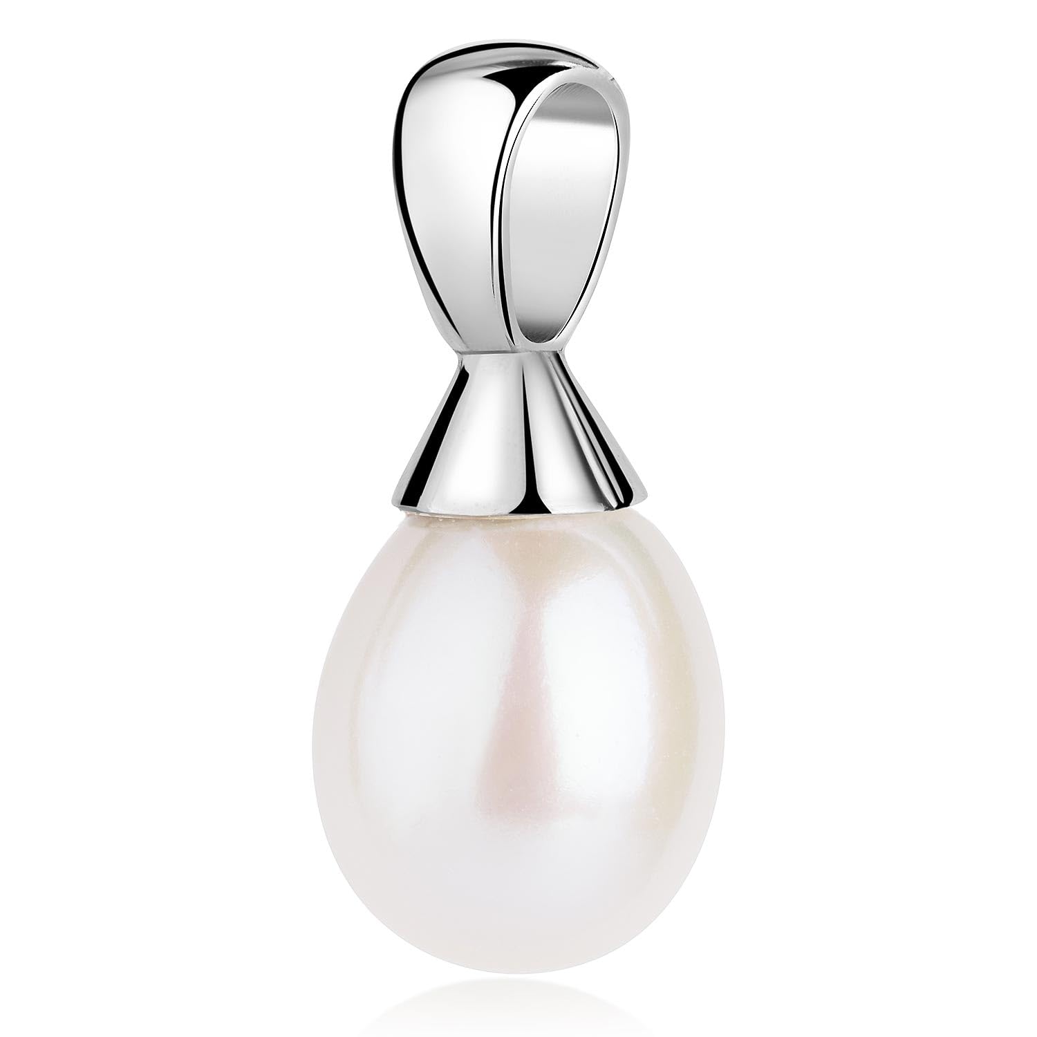 MATERIA by Matthias Wagner Perlen Anhänger Silber 925 oval für Damen wahlweise mit Kette