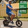 Folding Electric Bike for Adults, 700W Motor 25MPH Speed, 48V 20Ah Removable Battery Ebike,14 Inch Wheels Adults Electric Bicycles with Multiple Shock Absorption Design, Lightweight & Portable E-Bike #2