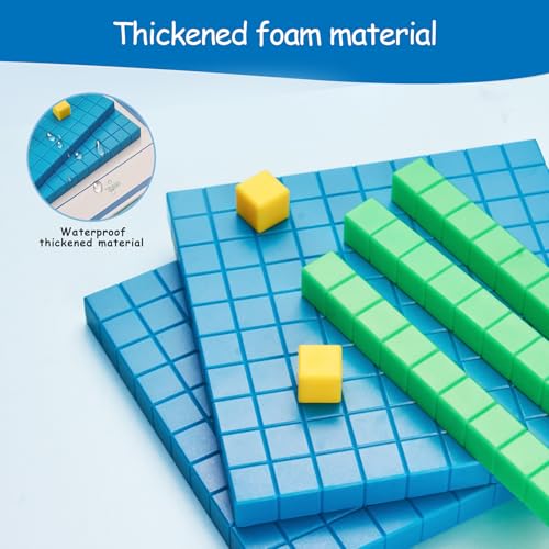 stochastic box Base Ten Blocks Plastic 147 pcs Place Value Blocks with 3 dice Base 10Blocks for Math Manipulatives Kindergarten Early Counting MathToy for 1st Grade Homeschool by stochastic box - Image 6