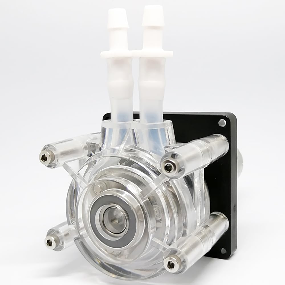 Bomba dosificadora de líquidos peristáltica GROTHEN G3000 DC 24 V - Caudal de 3000 ml por min con 3 rodillos de acero inoxidable y tubos BPT FARMADOS para análisis químicos y