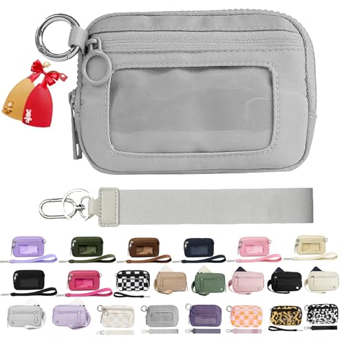 Iris' Wallet 2nd Gen Zip Card Case with ID Window, Wristlet Wallet for Women (C3+2PCS * Key Case)