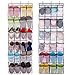 Aedo Rangement des Chaussures à Suspendre Derrière de Porte 24 Poches épargne d'espace Organisateur Collection de Chaussures Organisateur/Stockage de Chaussures(Blanc, 1 Piece)