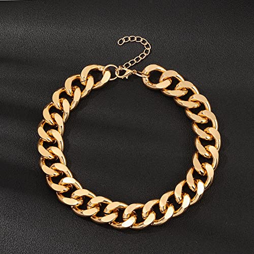 Octwine Women Statement Punk Cuban Link Chain Choker Necklace Chunky Chain Link Necklace Boho Fashion Collar Necklace for Women3