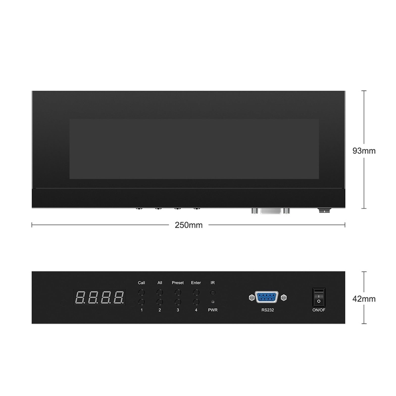 Video Switcher Switch matrice HMI 4x4 4 ingressi 4 uscite 4K@30Hz Switcher con montaggio su rack e supporto convertitore splitter 4Kx2K@30HZ Trasmissione veloce e stabile