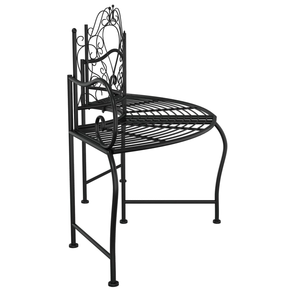 Banc tour d arbre 150 cm Noir Acier