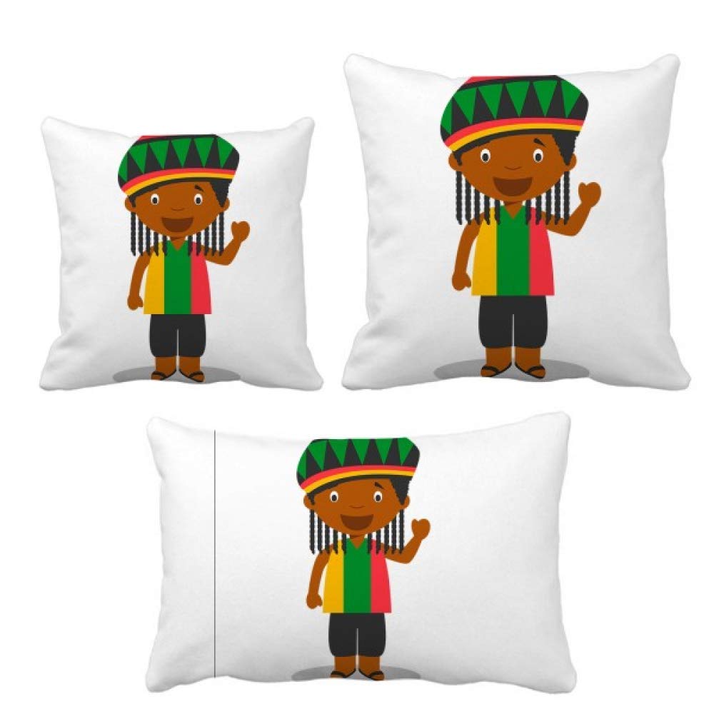 Housse de coussin Jamaïque sauvage noire pour relooker un fauteuil