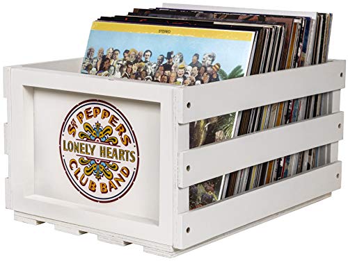 🔥 Hot Deals Crosley AC1004A-SP Record Storage Crate Holds up to 75 Albums, The Beatles SGT. Pepper's