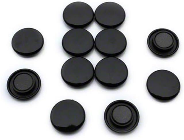 Medium Black Planning Office Magnets for Fridge, Whiteboard, Noticeboard, Filing Cabinet - Pack of 12
