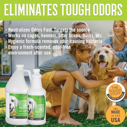 Image of Arkwright Tough Stuff Kennel and Turf Wash - All-Purpose Cleaner Concentrate, Instantly Removes Pet Odors, Hose Attachment for Easy Dilution, Safe for Pets & Turf, 1 Gallon Refill
