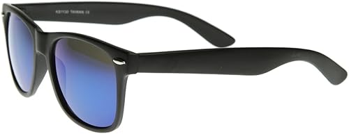 Miniatura 7 de Flat Matte Reflective Flash Color Lens Large Horn Rimmed Style Sunglasses 8025