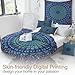 Sleepwish 4 Pieces Blue Mandala Duvet Cover Set Queen Size for Kids Boys Girls Paisley Bohemian Bedding Set, 1 Duvet Cover 2 Pillowcases 1 Cushion Cover