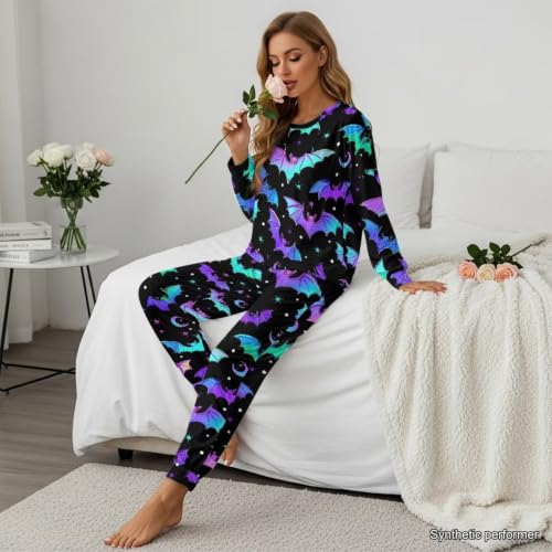 Image of Womens Lounge Set Long Sleeve Soft Pajama Sets