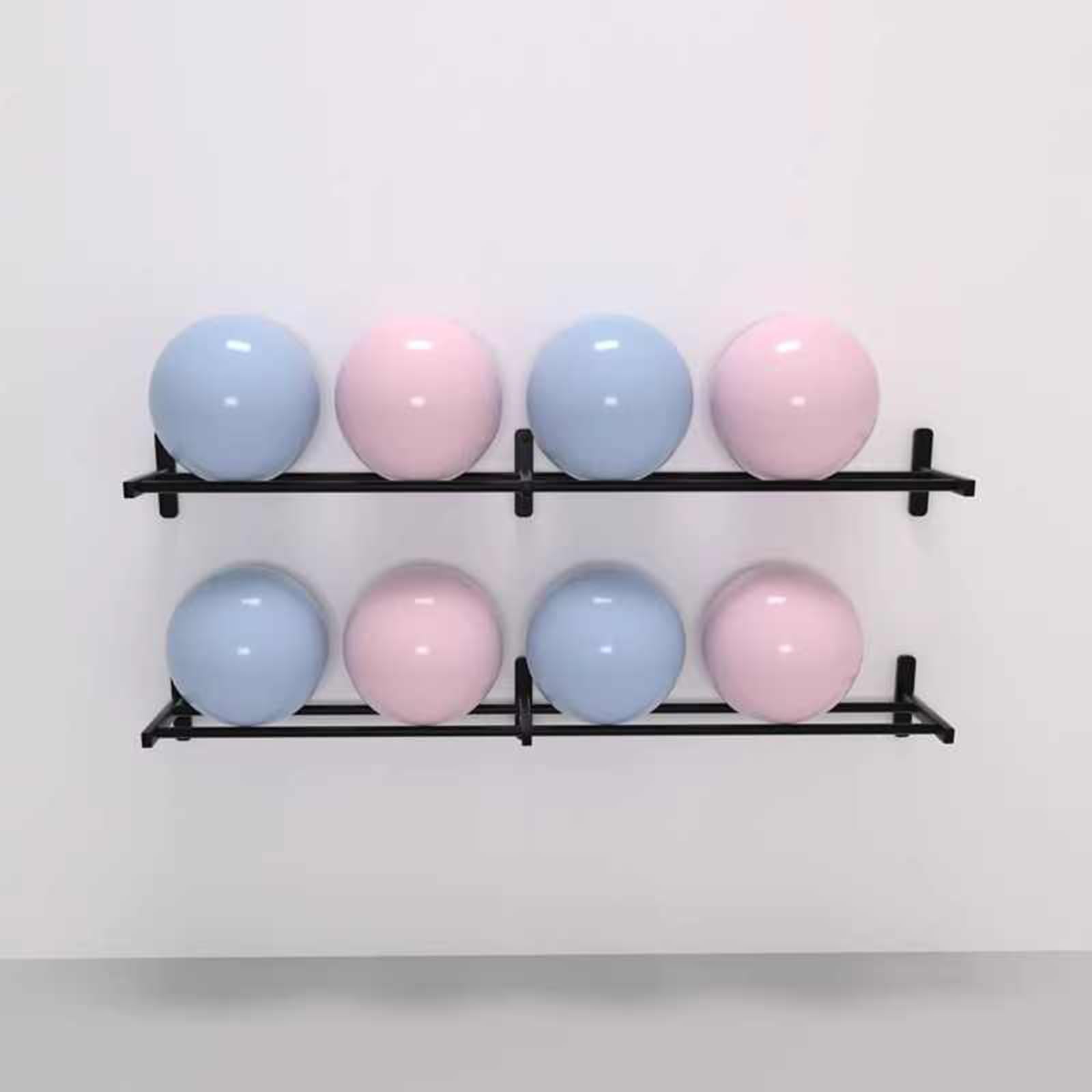 Soporte De Pared para Pelotas De Ejercicio, Soporte De Exhibición Ajustable De Acero Pesado para Pelotas De Ejercicio con Tornillos De Montaje para Entrenamiento En El Gimnasio