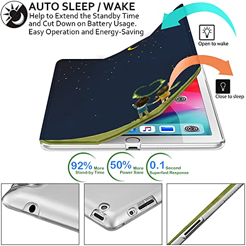 Image of DuraSafe Cases for iPad 9.7 Inch 4 3 2 Generation [iPad 4th 3rd 2nd Old Model ] A1458 A1416 A1395 A1458 A1416 A1395 MC705HN /A MD328HN /A MD333HN /A PrintediPad Cover with Frosted Hard Back - Night Sky