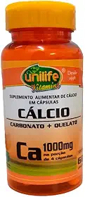 Cálcio Quelato CA 60 cápsulas Unilife