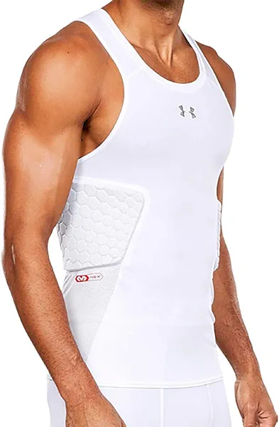 Under Armour Unisex Adult 3-pad Bball Baskeball Pad Tank, White, Small US
