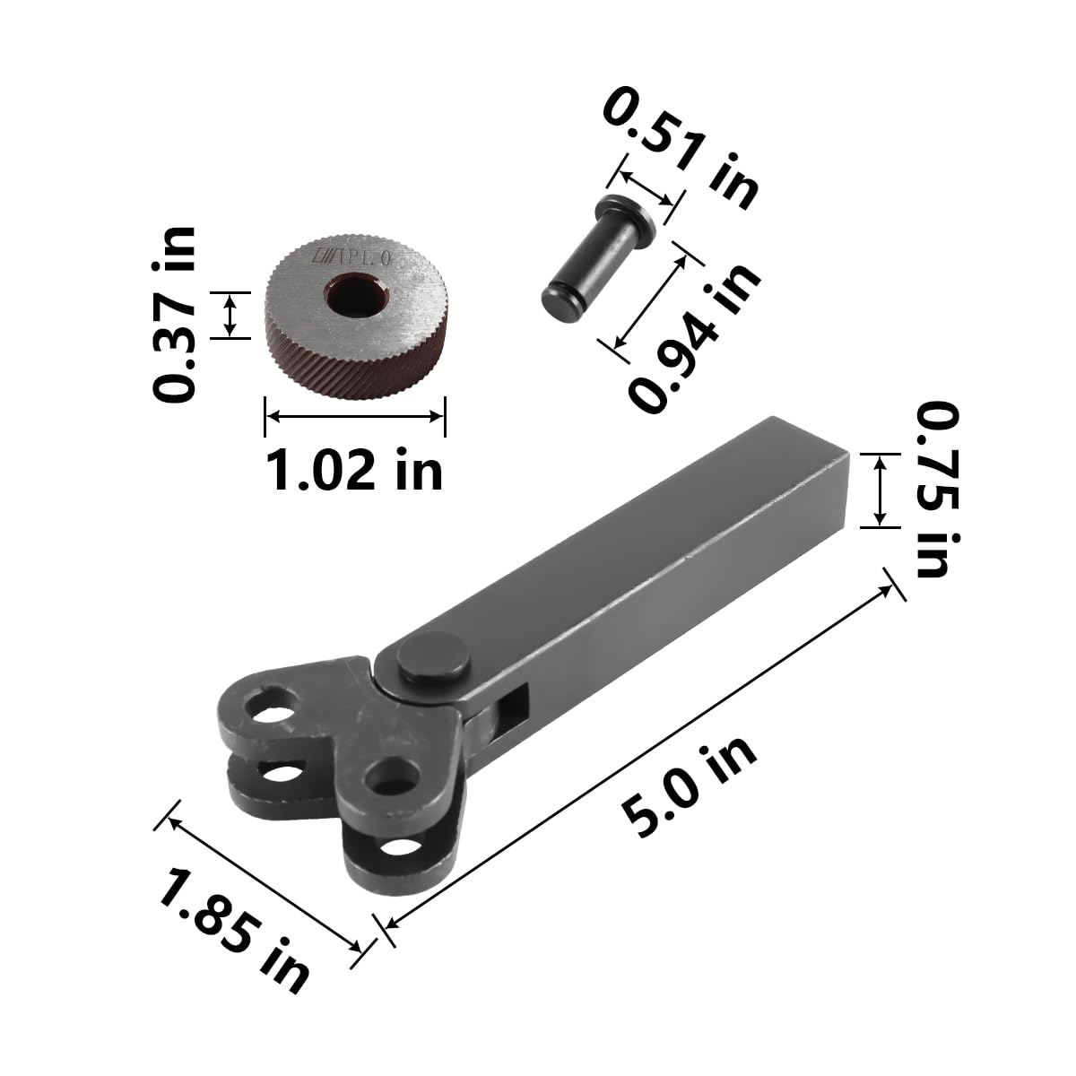 Jeu de 7 Outils de moletage en Acier Noir, molettes linéaires Doubles diagonales de 0,5/1/2 mm, pour Le Traitement des Motifs de Machines