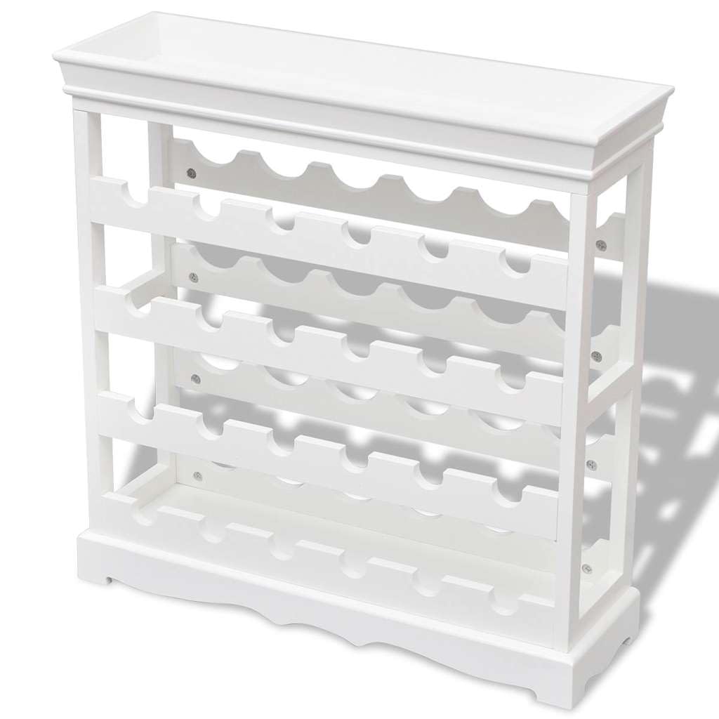 vidaXL Wine Cabinet Home Office Drink Champagne Liquor Spirits Beverage Bottle Bar Holder Storage Rack Shelf Organiser Abreu White