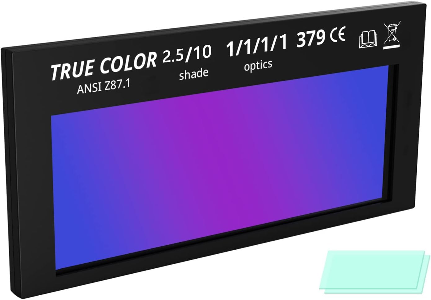 Auto Darkening HD Welding Lens Replacement True Color Filter 2 x 4.25 x 0.2 Fits Most Pancake and Pipeliner Hoods