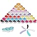 50 Piezas Contenedores de plástico, 5 ml Envase Cosmético Vacío Pequeño Plástico Puede Olla Cosmética Tarro Vacío Crema de Viaje con Tapa + 5 Mini espátulas (10 Colores)