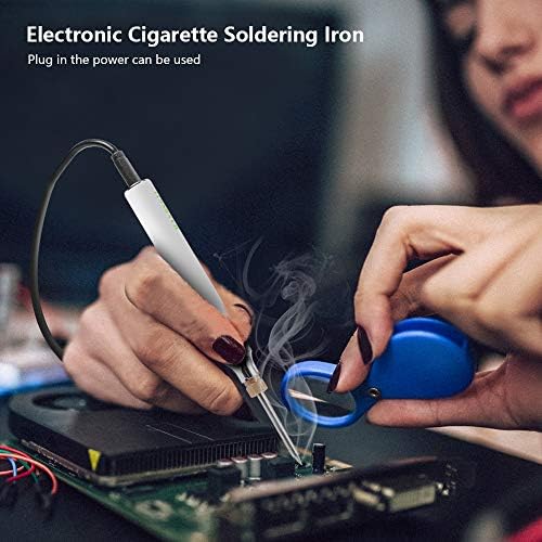 Soldering Iron Kit, HANDSKIT 8W Soldering Iron Welding Tools with Adjustable Temperature 300-450°C Soldering Kit with Solder Stand, Solder Wire