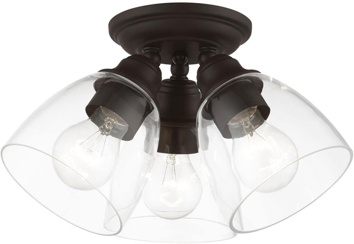 Livex Lighting, 46339-07, Montgomery, Semi-Flush, Bronze
