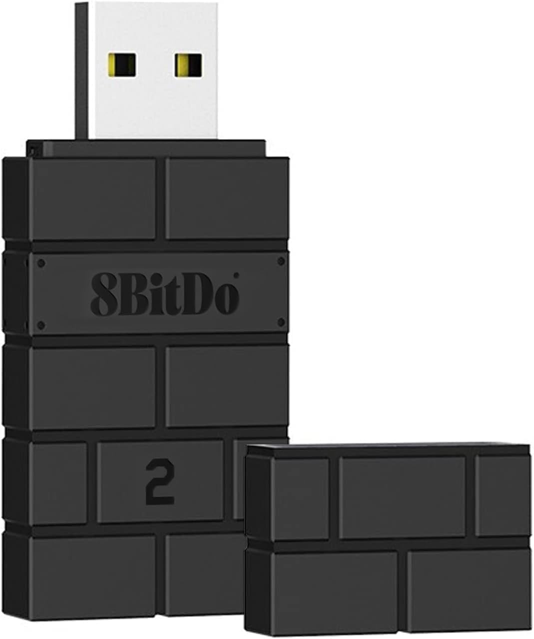 AKNES 8Bitdo Adattatore USB Senza Fili 2 per Controller Xbox One/Xbox Series X & S,PS5,PS4,PS3,Switch PRO,Compatibile con Steam Deck,Switch/Switch OLED,PC,Raspberry Pi,Android, con Cavo OTG (Nero)