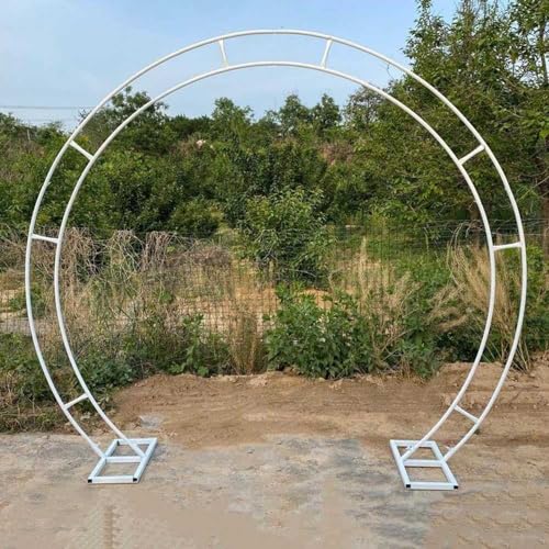 Robuster Metallbogen, Kreis, Mondtor, Hintergrund für Hochzeitszeremonie, Gartenparty-Dekoration, windabweisendes Design, einfache Montage