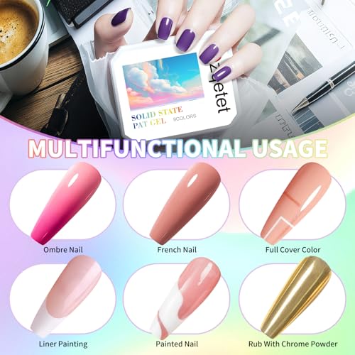 Esmalte de uñas en gel Ombre 9 colores con esponjas y pincel miniatura 6