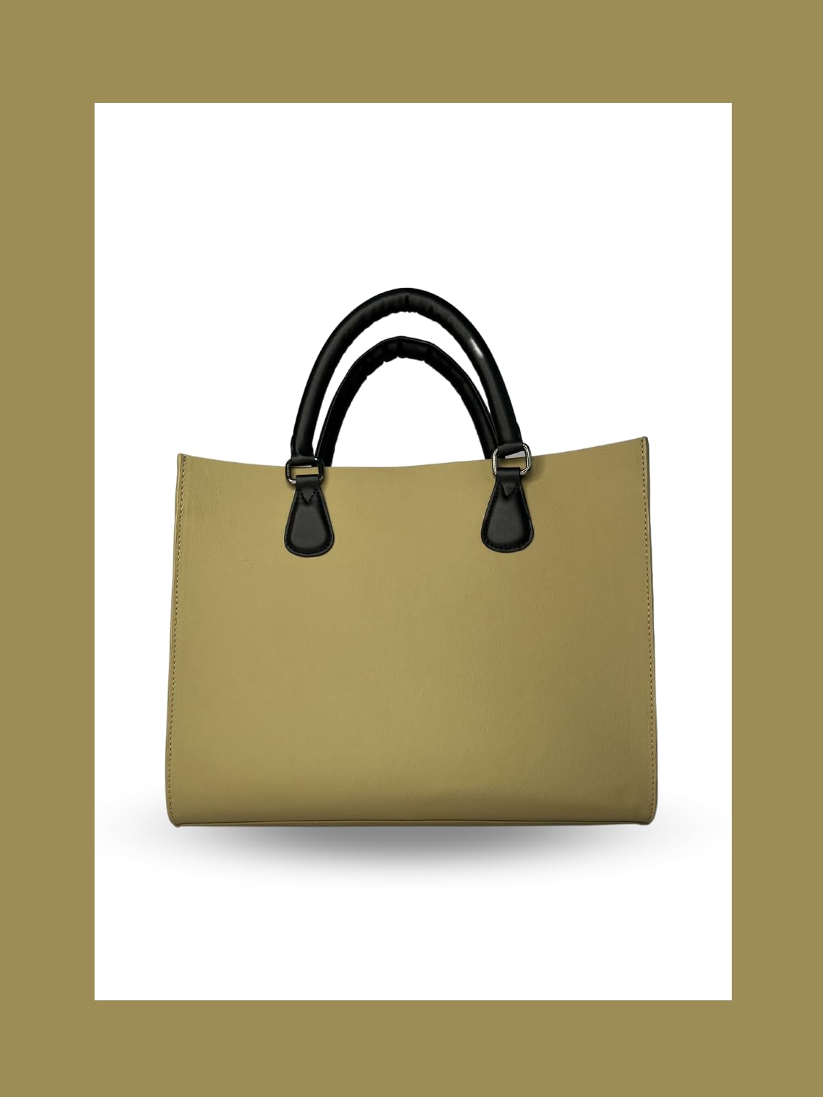 SEREIN Classic Tote Women's Bag Beige with Black 1