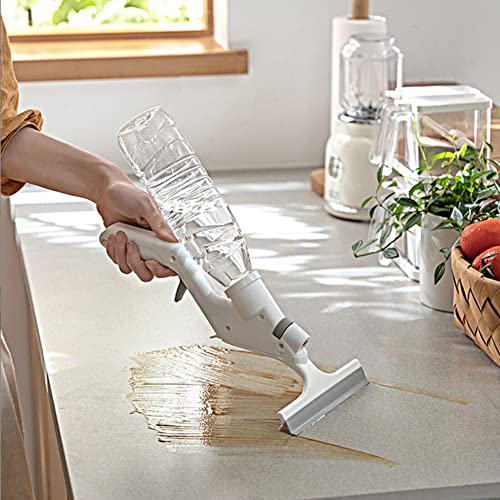 2 In 1 Water Spraying & Glass Brushing Glass Squeegees Wall Cleaning Brush Adjustable Water Spray Gap Brush Sponge Wiper Kitchen Cleaning Set(Not Include Bottle) + 4 Types Of Brush Head Replacements #TOP4