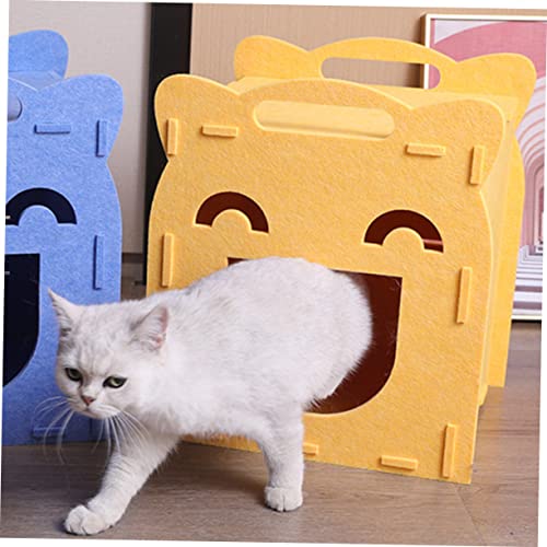 CORHAD maca de gato removível canil ninho de gato respirável caixa de esconderijo de coelho gato arr