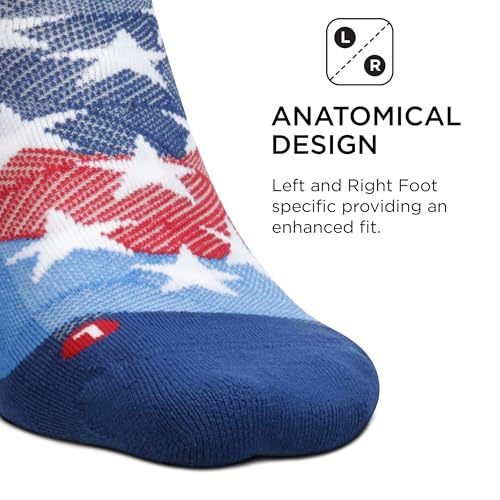 Feetures Elite Light Cushion No Show Tab Ankle Socks - Sport Sock with Targeted Compression - 2023 USA, L (1 Pair)4