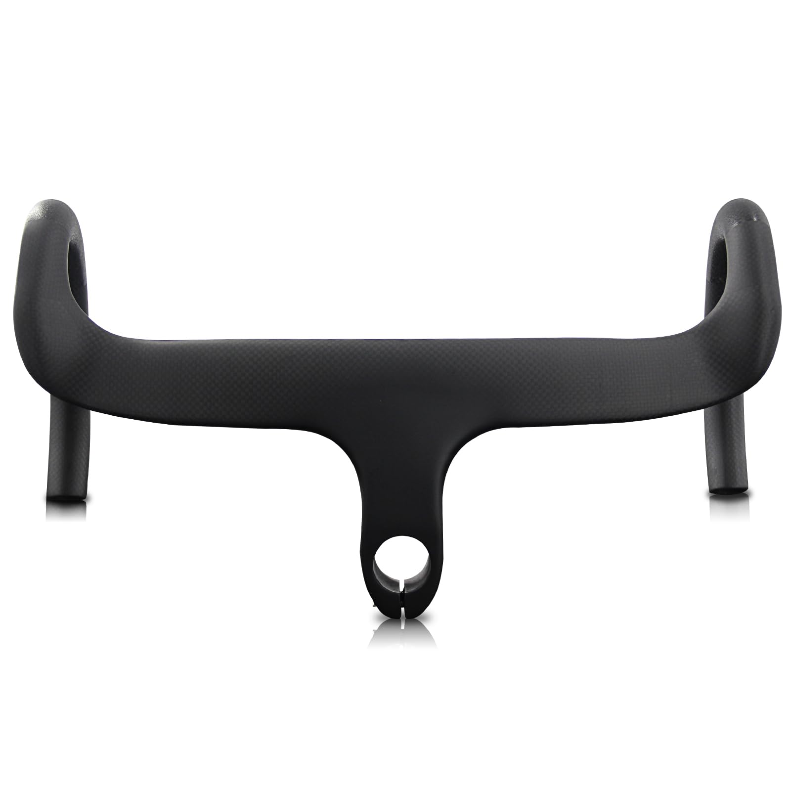 carbon handlebars road bike with stem 1-1/8" compact drop bars carbon fiber fixie handlebars internal routing carbon road bars 28.6mm gravel bike road bike integrated handle bars 3K gloss 400 * 90mm