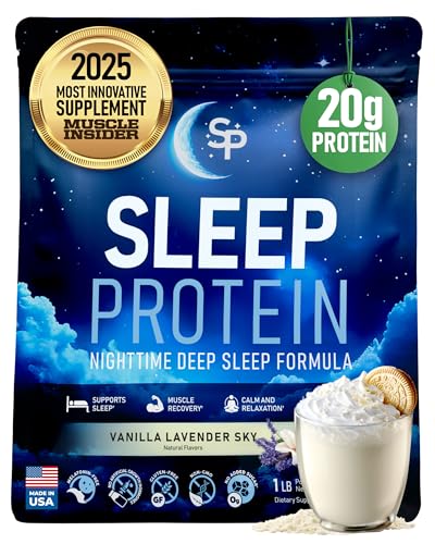SleepProtein™ Nighttime Casein Recovery Shake – 20g Slow-Release Protein for
