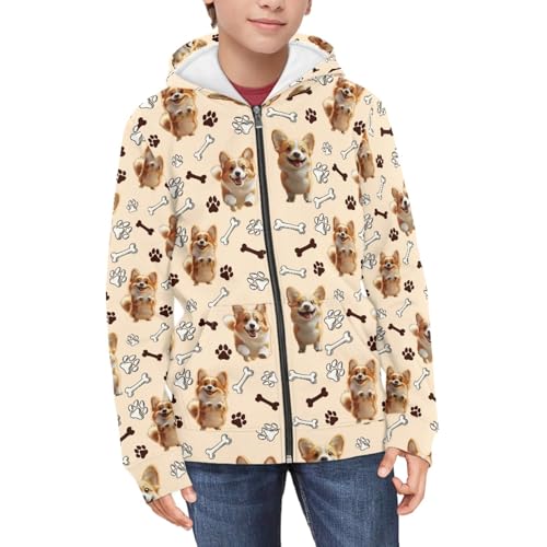 HUIACONG Boys Zip Up Hoodie with Pockets for Kids Children Sweatshirts3