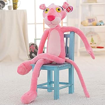 23.6-İnç Sevimli Pembe Panter Doldurulmuş Hayvanlar Peluş (Giyimsiz)