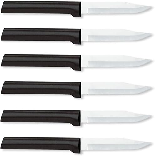 Miniatura 9 de Rada Cubiertos - Cuchillo de pelar diario con hoja de acero inoxidable con aluminio, fabricado en Estados Unidos, 6-34 pulgadas, mango plateado,