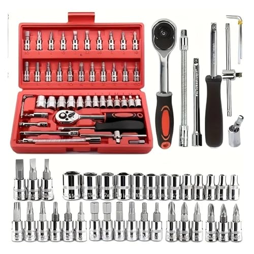 Kit de herramientas combinadas para reparación auto 46 piezas miniatura 3